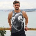 thumbnail image 6 of Pofeuu Heart Illustration Print Men's Workout Tank Tops Sleeveless Muscle Gym Shirt Quick Dry-Small, 6 of 7