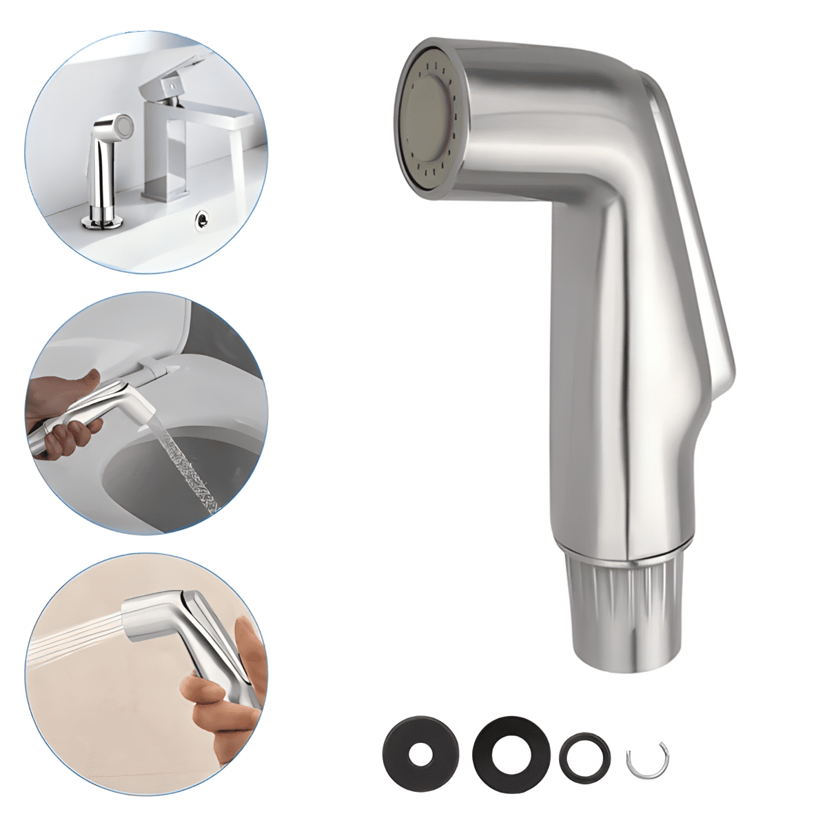 CELECTIGO Kitchen Sink Sprayer — Universal Faucet Sprayer Attachment, Premium Brushed Nickel Replacement Sink Side Sprayer Pull Out Head