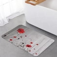 thumbnail image 3 of Kitchen Floor Mats, Farmhouse Red Poppy Flower Wood Plank 2 PCS Anti Fatigue Area Runner Rugs Set Blossom Wild Floral Non-Slip Bathroom Comfort Standing Mat Home Decor, 3 of 5