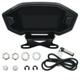 thumbnail image 4 of Geloo Universal Digital Motorcycle Speedometer Tachometer Odometer Gauge 199km/h 12,000rpm, 4 of 8