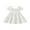 White, variant on BemeyourBBs Toddler Baby Girl Summer Smocked Dress Little Girls Princess Birthday Baptism Wedding Party Dress Solid Color Short Puff Sleeve Square Neck A-line Dresses