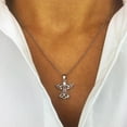 thumbnail image 4 of Silverly Women's 925 Sterling Silver Cubic Zirconia Cut-Out Angel Pendant Necklace, 18", 4 of 4