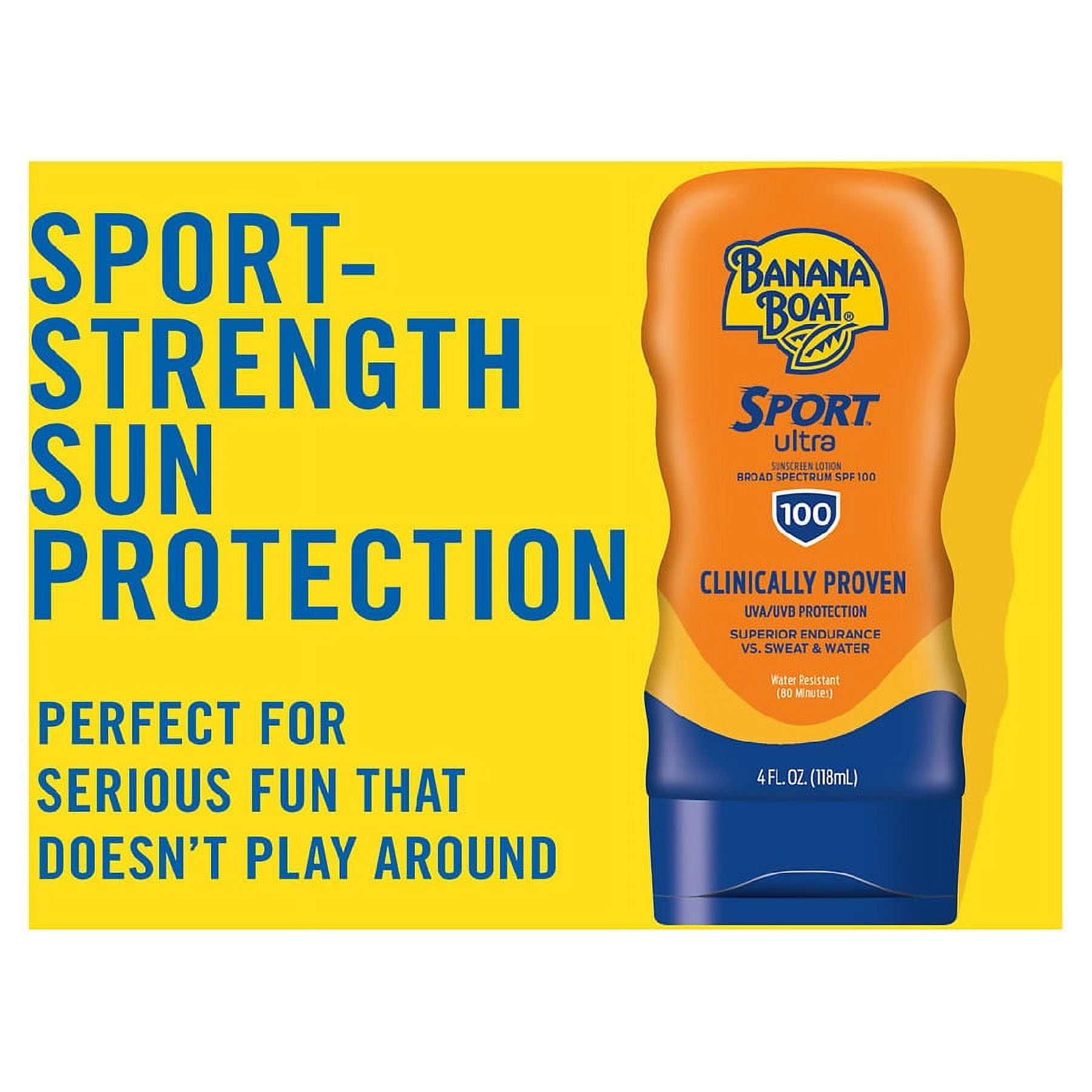 BANANA BOAT SPORT SPF100 日焼け止め　4 つ 4 pack) Banana Boat Sport Ultra Sunscreen Lotion SPF 100, 4