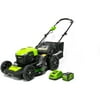 Greenworks G-MAX 40V 20 in. Cordless Walk Behind Push Lawn Mower with 4.0 Ah Battery and Charger, MO40L410