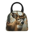 thumbnail image 7 of Lafuoo American Wildlife Deer Forest Pattern Large Portable Insulated Lunch Bag, Waterproof Zipper Insulated Lunch Bag for Men and Women-One Size, 7 of 7