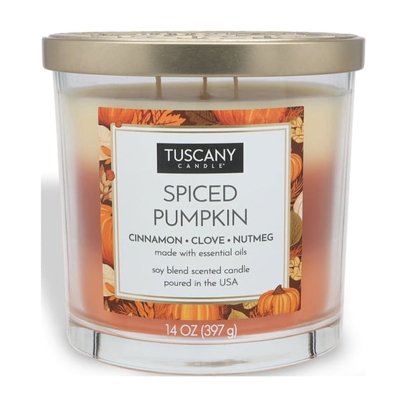 Spiced Pumpkin Long-Lasting Scented Jar Candle (14 oz)