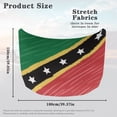 thumbnail image 5 of KUIFORTI Car Hood Cover Protector Wind-Resistant Hood Covers for Cars Automotive Decorative All Weather Half Car Cover Dust Cover, Flag of Saint Kitts and Nevis, 5 of 6