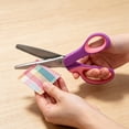 thumbnail image 4 of Cyenie Decorative Pinking Shears for Fabric Cutting, Scalloped Wavy Scissors for Craft and Sewing, Comfort Grip Shears for Fabric Paper DIY (Pink Purple Rounded), 4 of 5