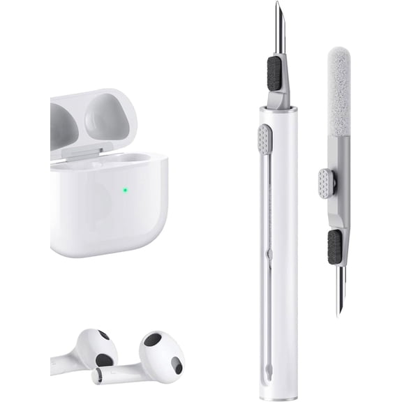 Cleaning Kit - 3-in-1 Earphone Cleaner Kit Compatible AirPod/AirPod Pro with Sponge, Brush, Metal Tip, Multifunctional Earphone Cleaning Kit for Earbuds