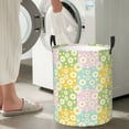 thumbnail image 5 of Sikiie Daisies Flowers Print Round Dirty Clothes Basket, Waterproof Standing Foldable Storage Basket, for Laundry Room, Bedroom, Bathroom Storage-Small, 5 of 6