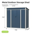 thumbnail image 7 of JAORD Metal Outdoor Storage Shed,Steel Utility Tool Shed Storage House with Sliding Door, Metal Sheds Outdoor Storage for Backyard Garden Patio Lawn, 7 of 7