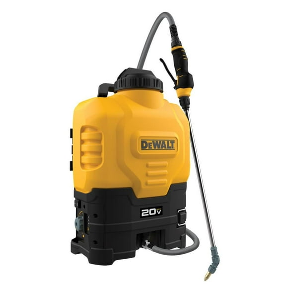 DEWALT 20V Backpack Sprayer Kit with 2.0Ah Battery, 4-Gallon Capacity, 0.1-0.6 GPM, Model# DXSP190681