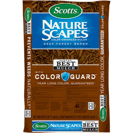 Scotts Nature Scapes Color Enhanced Mulch, Deep Forest Brown, 2 cu (Best Mulch For Citrus Trees)