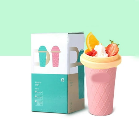 

Double Layer Ice Cream Maker DIY Homemade Fast Cooling Ice Cream Smoothie Cup Pink