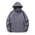 thumbnail image 4 of CHCNHAC Mens Light Weight Jackets Comfortable Windproof Water Resistant Raincoat with Pockets Outdoor Casual Rain Gear for Hiking Cycling Dark Gray M, 4 of 5