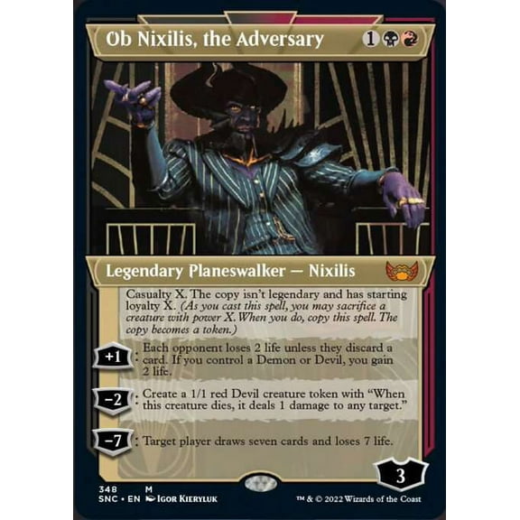 MtG Streets of New Capenna Mythic Rare Ob Nixilis, the Adversary (Showcase) #348