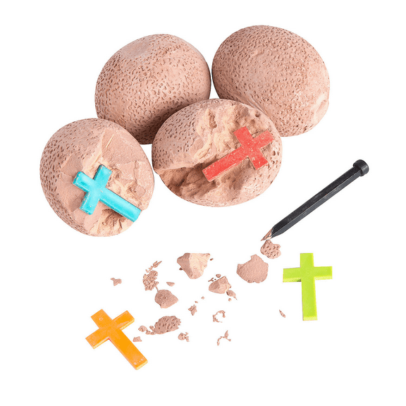 Dig VBS Rocks with Cross Inside, Toys, Other, 12 Pieces