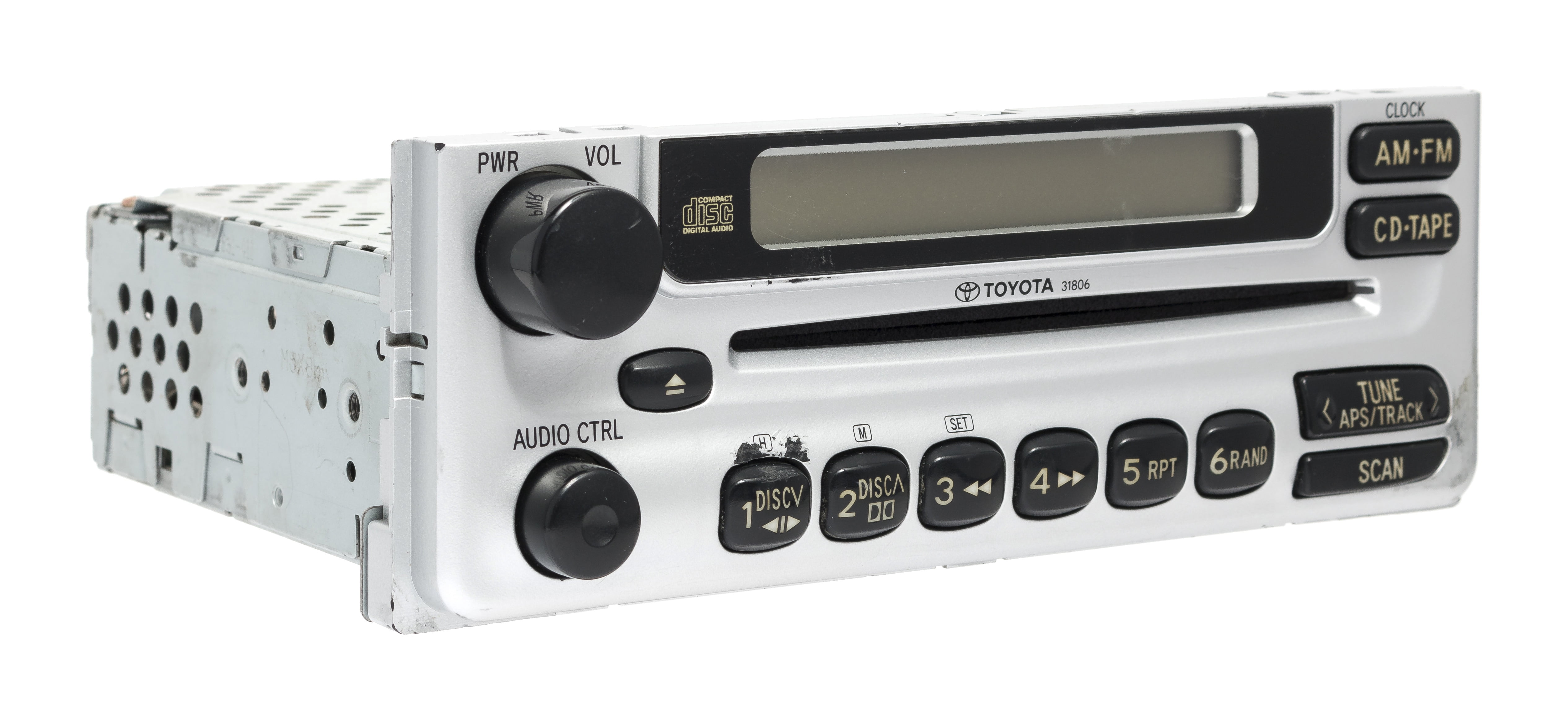 Restored 2004-2005 Toyota Echo AM FM Radio Single CD Player Face 31806 Part 08600-00980 (Refurbished)