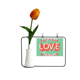 thumbnail image 1 of Juntos amor para siempre el día de San Valentín Tarjeta de jarrón artificial de tulipanes, 1 of 3