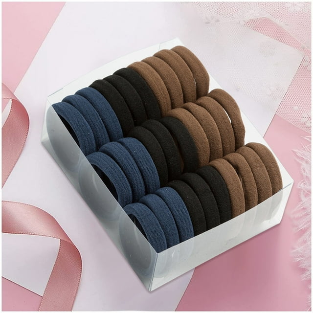 Seamless Soft Elastic Hair Ropes Gentle Non-Damage Ponytail Holders For Girls And Baby Mixed Color Hair Accessories Set