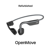 Restored Shokz OpenMove Bone Conduction Waterproof Bluetooth Headphones for SportsFormerly Aeropex, Gray