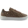 thumbnail image 2 of Guess Reea Women's Low Top Lace Up Quilted Synthetic Trainers In Brown Size 5.5, 2 of 6