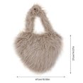 thumbnail image 3 of Bolso para teléfono móvil para mujer, Bolso informal con forma de corazón de amor, Bolso elegantes femeninos de gran capacidad, 3 of 8