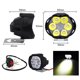 thumbnail image 2 of Luces LED adicionales impermeables para motocicleta 6 LED faros delanteros luz antiniebla JM, 2 of 5