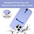 thumbnail image 5 of iPhone 14 Pro Max Case with Card Holder Flexible Silicone Cover [Soft Microfiber Lining] Shockproof Protective Slim Wallet Case for iPhone 14 Pro Max Purple, 5 of 12