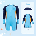 thumbnail image 3 of Traje de baño de verano nuevo para niños, de manga larga, con protección solar, de una pieza, cómodo, para estudiantes, 3 of 4