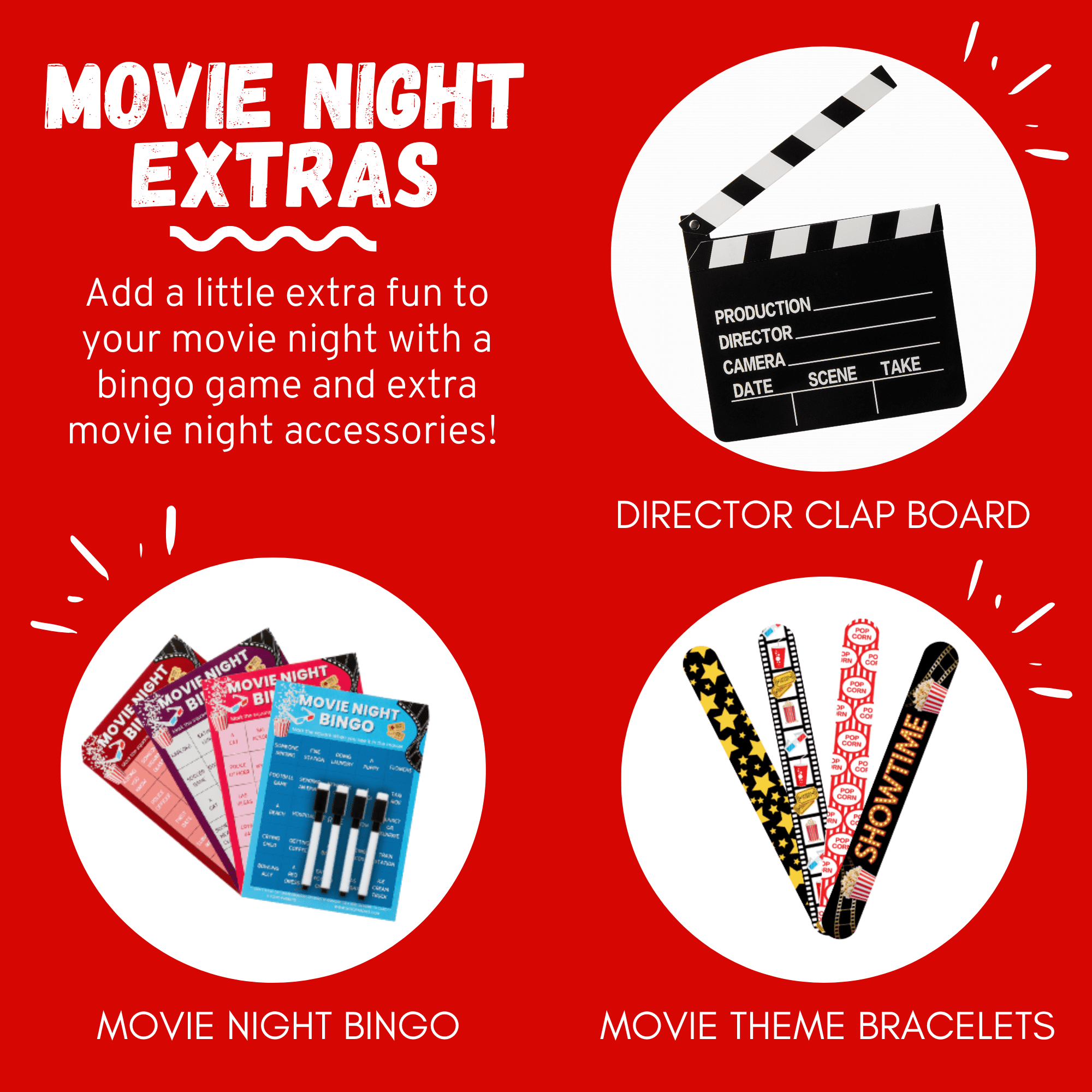 Movie Night Gift Basket – 42-Piece Gift Box with Popcorn, Candy, Snacks & Bingo