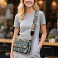 thumbnail image 2 of ZUXONGSY Mushroom Pumpkin Flower Print Shoulder Handbag for Women PU Leather Crossbody Bag Mini Satchel with Adjustable Wide Strap for Travel Shopping, 2 of 7