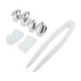 thumbnail image 3 of Unique Bargains 1 Set Fake Grills Hip Hop Double Teeth Grillz Silver Tone, 3 of 6