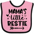 thumbnail image 3 of Inktastic Mama's Little Bestie with Arrow and Hearts Boys or Girls Baby Bib, 3 of 4