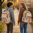 thumbnail image 3 of Psesaysky Capybara Orange Pattern School Backpack with Lightweight Water Resistant Bookbag, Waterproof 17 Inch Multi-pocket Bookbag for High School Back to School Travel, 3 of 10