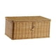 thumbnail image 3 of Canasta de almacenamiento con tapa rectangular Práctico decorativo Organizador casero Bin de almacenamiento para el dormitorio de la oficina Desk Baño 29CMX21CMX15CM, 3 of 8