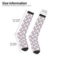 thumbnail image 2 of Xecao Poodle Dog Pattern Adult Stockings with Color-Block Design and 3D Print, Breathable Comfortable Hosiery for Daily Wear and Sports, 2 of 6