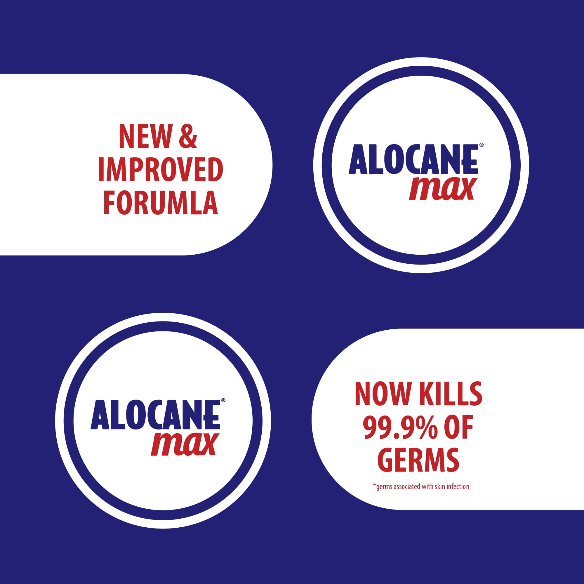 ALOCANE Max Maximum Strength Burn Gel with Antiseptic, 4% Lidocaine, Fast Pain Itch Relief, First Aid Treatment 2.5 fl oz