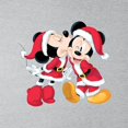thumbnail image 2 of Disney Mickey & Minnie Mouse Christmas Santa Kiss Men's Sweatshirt, 2 of 3