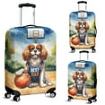 thumbnail image 2 of Happy Father's Day Cavalier King Charles Spaniel Playing Basketball with Best Dad Jersey Travel Luggage Cover Dog Lover Gifts Suitcase Dust Protective Decor - 13006, 2 of 5