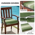 thumbnail image 2 of Outdoor Patio Cushion Covers 2 Pack Sage Green Patio Chair Cushion Covers with Ties and Zipper Gradient Stripes Modern Waterproof Outdoor Seat Cushion Covers for Patio Furniture 22"x20", 2 of 6