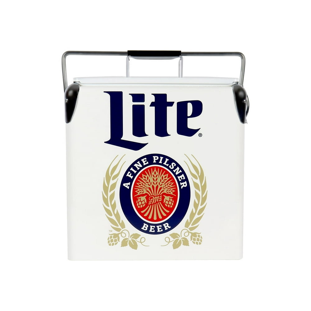 Miller Lite Retro Ice Chest Cooler with Bottle Opener 13L