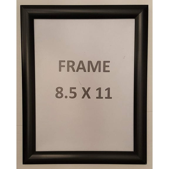 Black Snap Poster Frame/ Picture Frame / notice frame 8.5 x 11 Front Load Easy Open Snap frame ( Aluminum !!!)