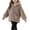 Coffee, variant on Girls' Fluffy Fleece Hooded Jacket Full Zip Star Pull Outerwear with Pockets