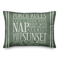 thumbnail image 2 of Creative Products Porch Rules on Green 14x20 Indoor / Outdoor Pillow, 2 of 3