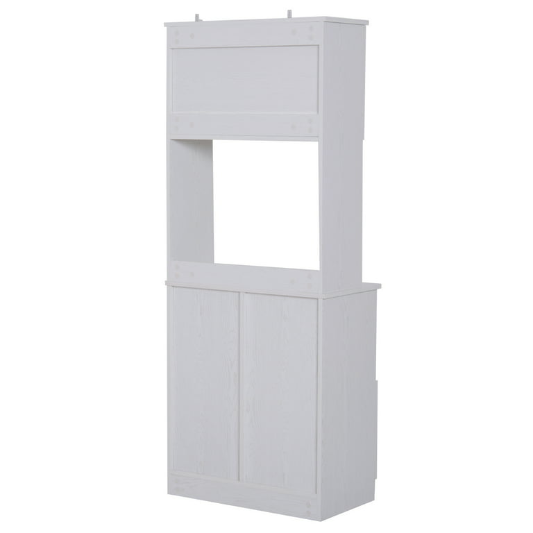 59in Corner Cabinet 3-Tier Shelves 1 Drawer 1 Door Bathroom Slim Floor  Cabinets