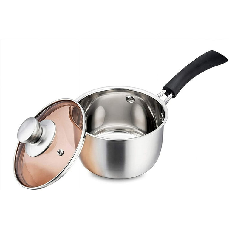 Saucepan with Lid, 18/10 Stainless Steel Nonstick Small Sauce Pan