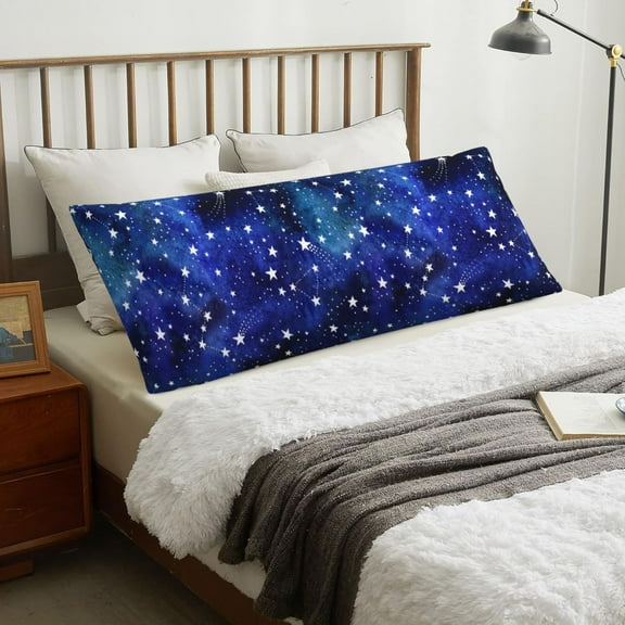 Body Pillow Cover - stars blue Glitter starry Soft Body Pillow Cover with Zipper, Comfort Body Pillow Pillowcase, Body Pillow Case Cover 20 x 54