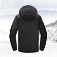 thumbnail image 4 of HOOMEUMY Men's Winter Jacket Fleece Lined Waterproof Windproof Hooded Outdoor Coat Warm Thick Snow Ski Jacket Black XXXL, 4 of 9