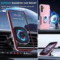 thumbnail image 5 of KOMI Compatible with Samsung Galaxy A16 5G Case with Screen Protector+Camera Lens Protector,Heavy Duty Full Body Phone Cover Built in Ring Holder Kickstand, 2025 Cute Pink, 5 of 5